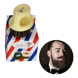 MC8 12 Cepillo De Barba Con Agarradera De Barberia  Mc8 Beige