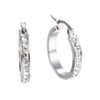 Aretes Arracadas Coquetas Acero Inoxidable Zirconias Blancas (Plateado)