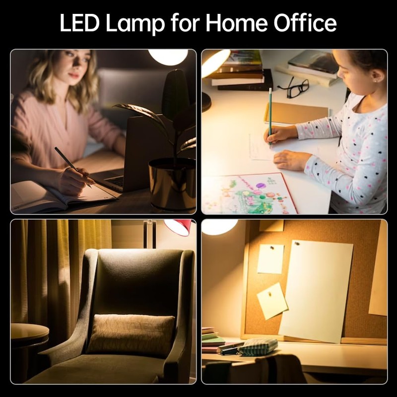 Eacam Desk LED Lamp Dimmable Eye-Caring 3 Color Modes 10