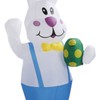 Inflatable Bunny Yard Decoration 6.2ft with LED Lighting Cute Easy