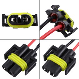 HUIQIAODS H11 H8 881 880 Headlight Female Adapter Connector Plug Wiring Harness Socket Wire for Fog Light Headlamp 2PCS