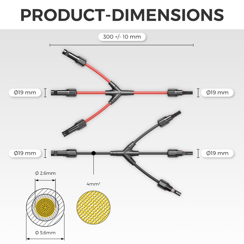 deleyCON Solar Y Cable 3/1 Adapter 4 mm² - Y