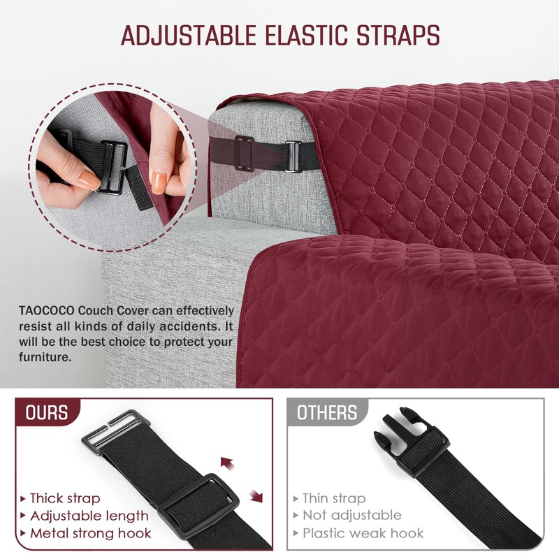 TAOCOCO Sofa Covers,1 Seater Sofa Slipcovers,Non Slip Sofa Covers,Settee Covers,Sofa