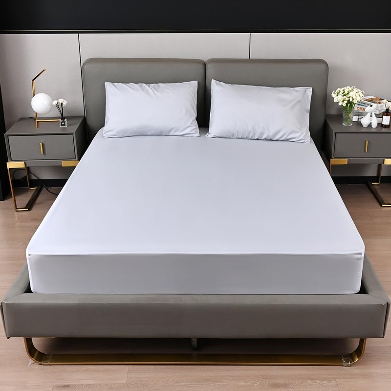 Fitted bed Sheet 40CM Extra Deep Grey Super King Bed