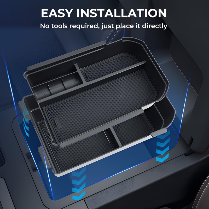 Double Layer Center Console Organizer for Toyota Land Cruiser Prado