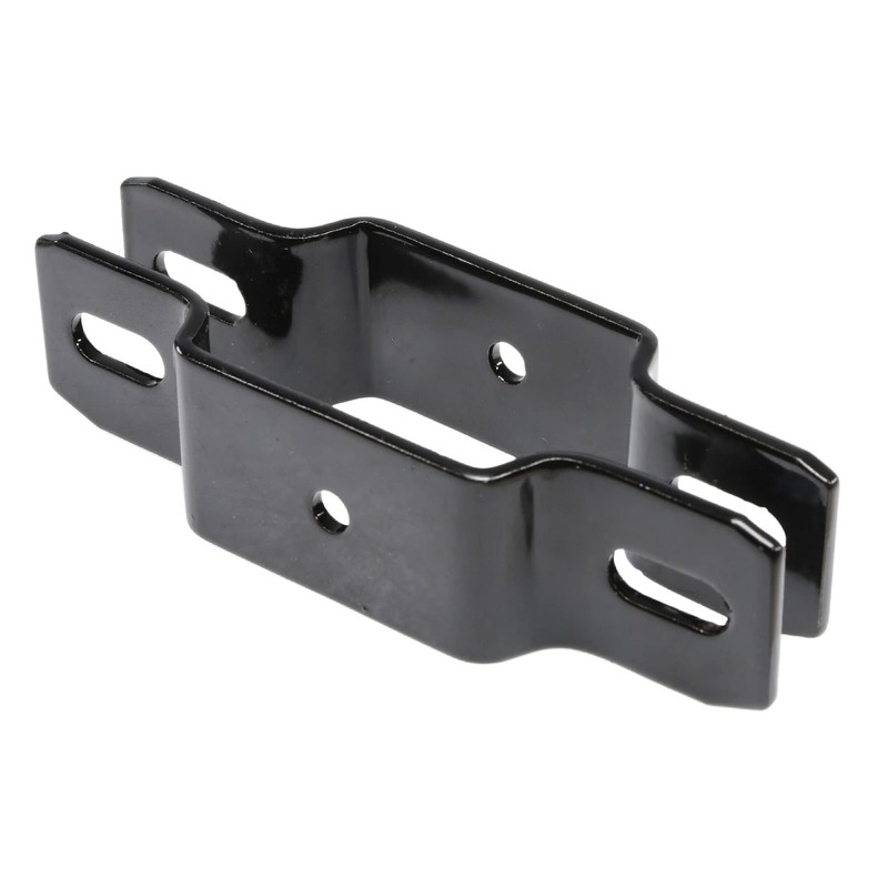 Plum Fittings 2" Sq. Steel Ornamental Fence Line Bracket Black