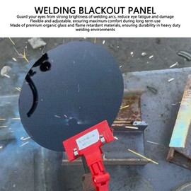 (18cm Round) Welding Blackout Panel, Clip On Welding Cover, Flexible and Adjustable Shading Cover, for Welding Applications