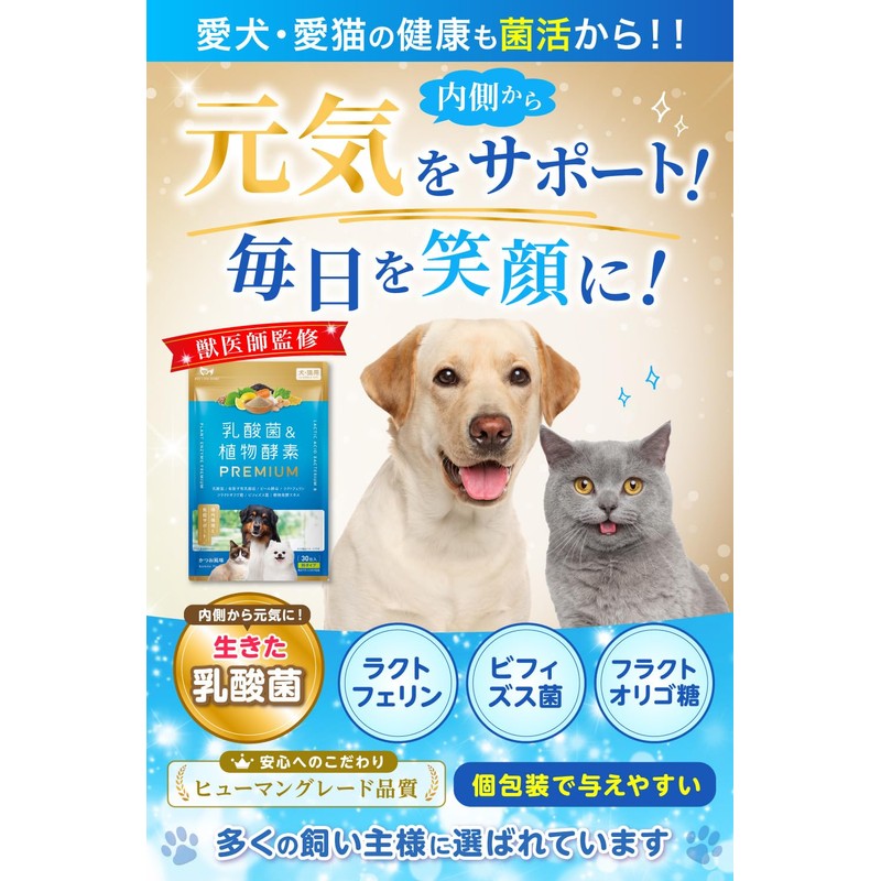 PETLINKMORE Lactic Acid Bacteria & Plant Enzymes for Dogs &