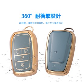 [Unhoke] Sienta Key Case, 10 Series, New Model, Voxy, Smart Key Case, Noah 90 Series, Sienta, NOAH VOXY Key Cover, Premium Quality, Lightweight, Scratch-Resistant, TPU, 4 Buttons, Stylish, blue