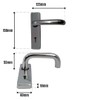 VIBE Round Bar Lever Lock on Polished Anodised Aluminium Door