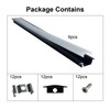 HAMRVL 6-Pack 1ft/30cm Led Diffuser Channel 25X7mm Recessed Black Led