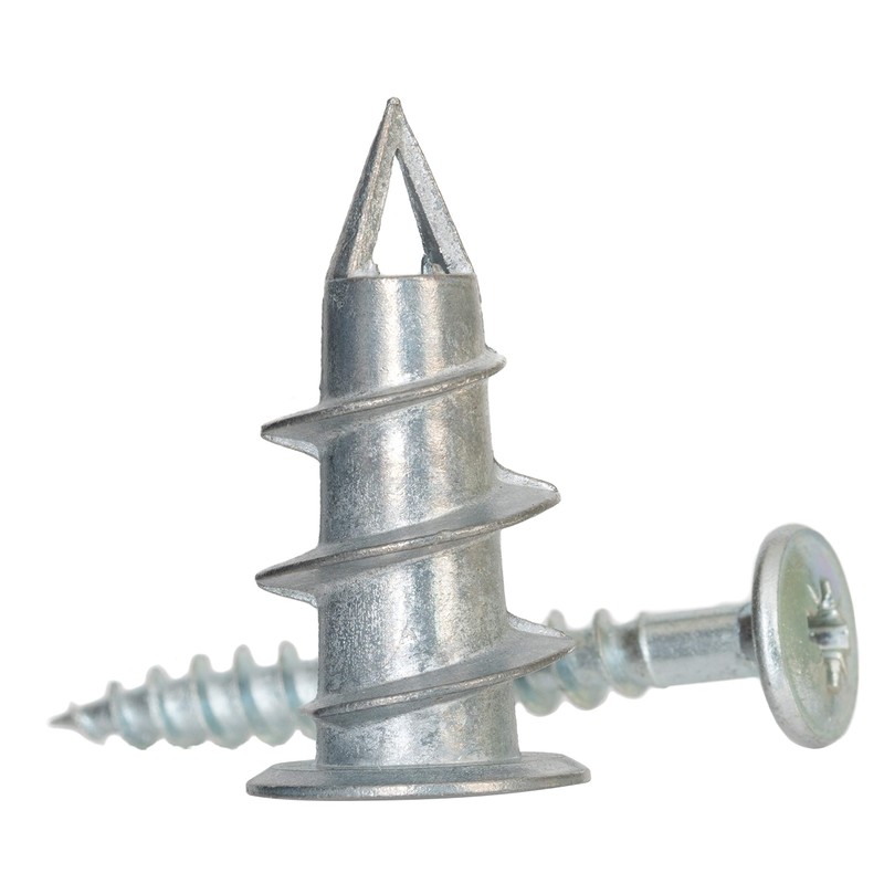 Heavy Duty Metal Self-Drill Plasterboard Fixings with Screws 20pk —Superior