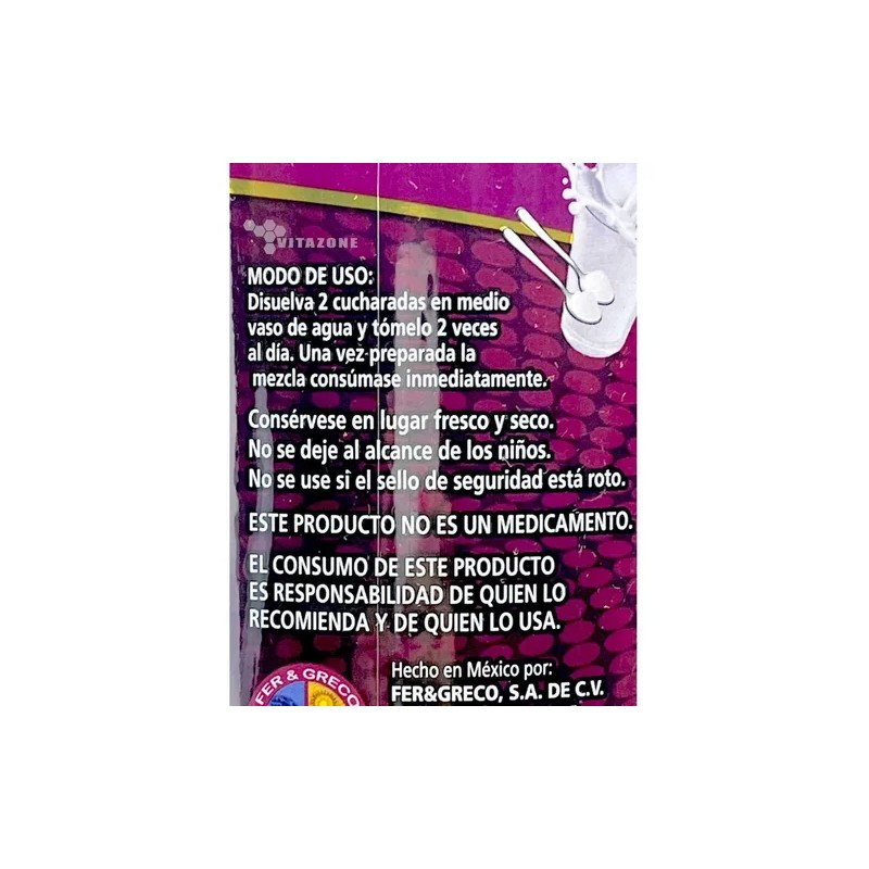 Fer&Greco Gionutricion Grenetina Hidrolizada Biotina Aha Glucosamina Uva 1.1 Kg