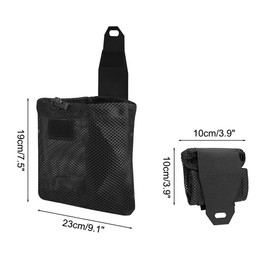 Tactical Molle Dump Pouch, Foldable Dump Bag, Mesh Drawstring Utility Pouch, Foldable Magazine Mag Bag for Camping, Hiking, Hunting, Cycling, Adventure