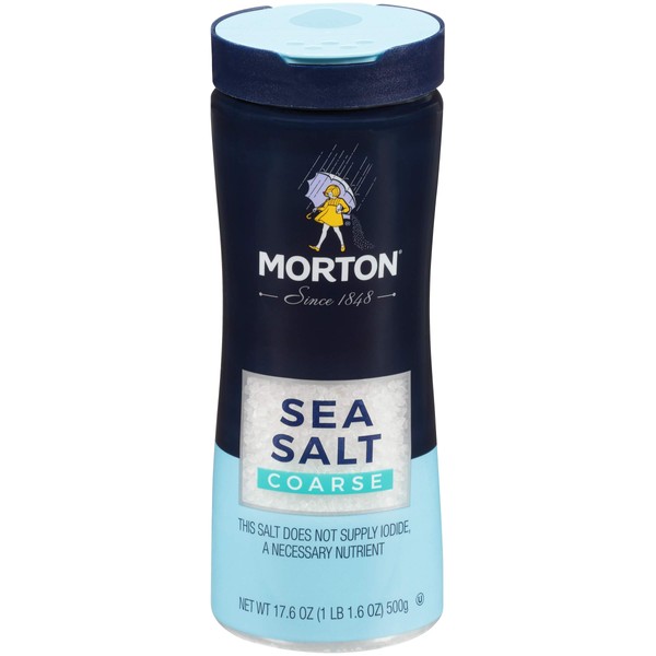Morton Sea Salt, Coarse, 17.6 Ounce