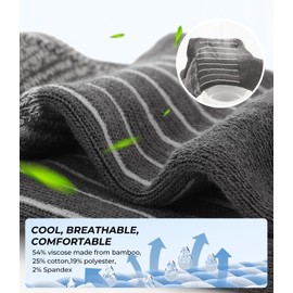 BAMBOO COOL No Show Socks Women And Men Low Cut Ankle Short Socks for Women And Men Casual Athletic Socks with Non Slip Grip