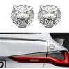 2p Metal Tiger Face Emblem Retro Car Badge Fit for