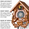 TIMEGEAR Cuckoo Clock with Night Mode, Singing Bird and Carved