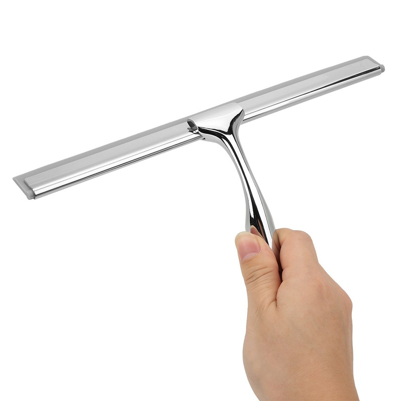 Window Glass Wiper One-Side Brush Stainless Steel with Suction Cup