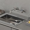 GIMILI Commercial Sink Faucet with 12” Swivel Spout Polish Chrome