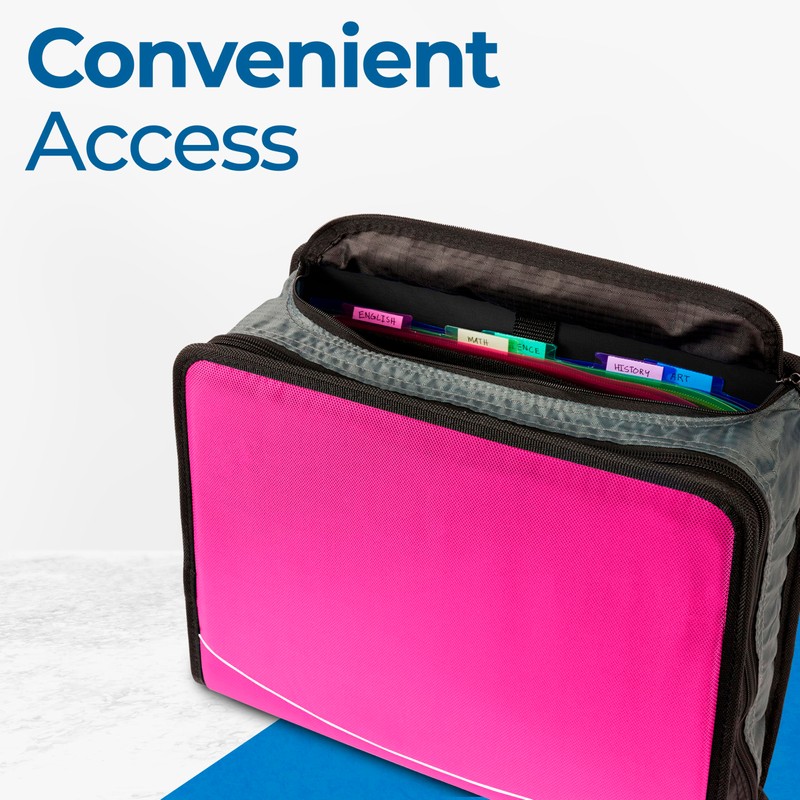 Case-it King Sized Zip Tab School Zipper Binder | 4-Inch