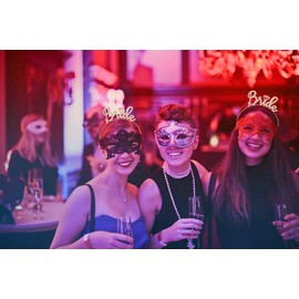 Bride Headband Bachelorette Party Wedding Rose Gold Bride To Be Decoration Bride Hair Accessories Dress Bachelorette Crown with Rhinestones Bride To Be Tiara Sign Decors