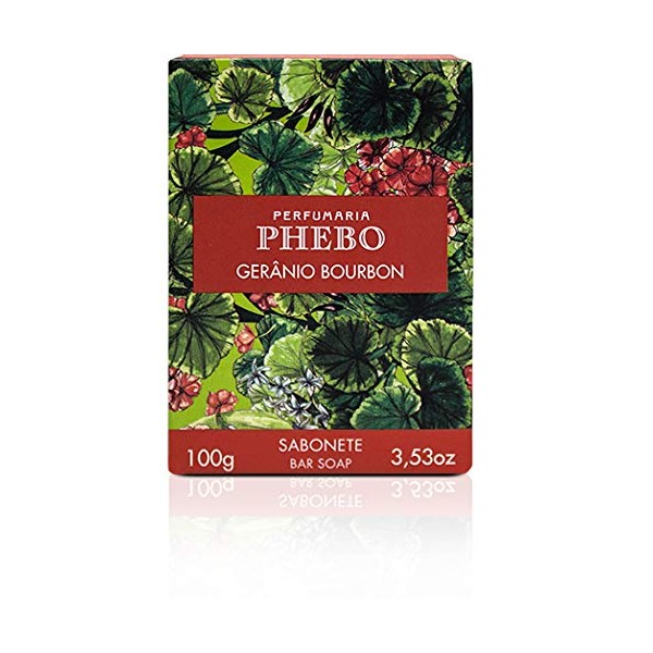Phebo - Linha Origens - Sabonete em Barra Geranio Bourbon (6 x 100 Gr) Origins Collection - Geranium Bourbon Bar Soap (6 x Net 3.53 Oz)