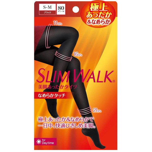 着圧 タイツ スリムウォーク 美脚あったかタイツ なめらかタッチ SM 着圧タイツ