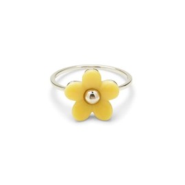 Pura Vida Solstice Enamel Flower Ring Silver 7