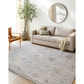 Livabliss x Becki Owens Marlene Vintage Medallion Area Rug, 7'10" x 10', Pale Blue