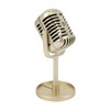Generic Gold Prop Microphone for Dance Shows, Lightweight and Portable,