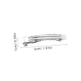 DOITOOL 50pcs Metal Spring Hair Barrettes Clips Durable DIY Hair Styling Accessories for Bow Making Suitable for Various Hairstyles