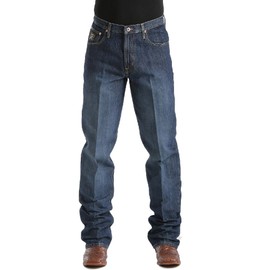Cinch Men's Black Label Loose-Fit Jean, Dark Stone Blast, 40W x 38L