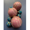 Tulsi 10cm Lilac Bauble with Pale Gold Leaf Motifs |