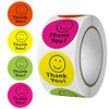 MajorCrafts 500 Labels per roll 2.5cm 1" Wide Multicoloured Smiley