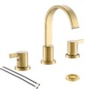 Phiestina 8 Inch 3 Hole 2 Handle Waterfall Widespread Brushed