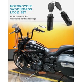 JUQAFY Universal RS Lock Set with 2 Keys for RS Motorcycle Hard Saddlebags, Fit for Honda/Yamaha/Kawasaki/Suzuki Harley etc.