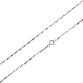 Venetian chain, diamond cut from 925 silver rhodium, thickness: 1.1 mm.