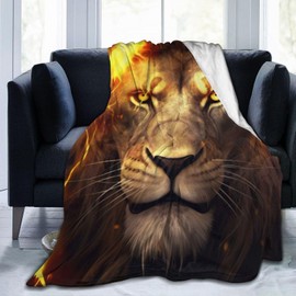 Homieblanket Lion Blanket for Boys Girls, Cute Lion Themed Design Printed Throw Blankets for Kids Lap, Chair Sofa, Warm Soft Cozy Blanket, 40"x 50"