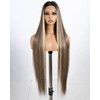 Style Icon Highlight Super Long Straight Lace Front Wig 38