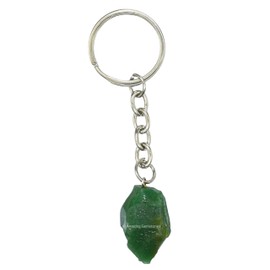 Green Aventurine Crystal Car Key Holder - Crystals and Healing Stones Car Keys Keychain for Gift for Christmas Stockings Stuffers for Women Men Teen Kids (Raw Crystal Keychain)