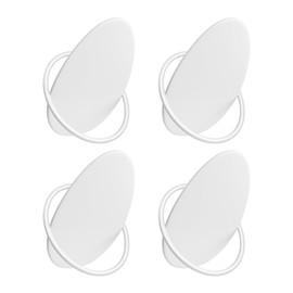 SONGMICS HOME Coat Hooks 4 Pack, Wall Hooks for Hanging Coats, Towels, Each Holds up to 5 kg, Egg-Inspired Design, for Living Room, Bedroom, Hallway, Pearl White LCR039W01