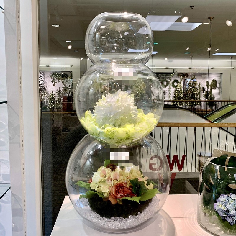 WGV Large Bowl Glass Vase Bulk, Diameter 9", Height 8",