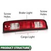 LQI Third 3rd Brake Light Clear & Red Compatible with