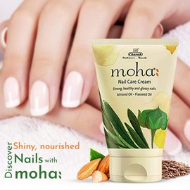 moha: Nail Care Cream (100 g) For Cuticle Care, Nail Growth & Strength With Goodness of Almond Oil & Flaxseed Oil | Soft, Smooth, & Strong Lustrous Nails | Men & Women (Pack of 2)