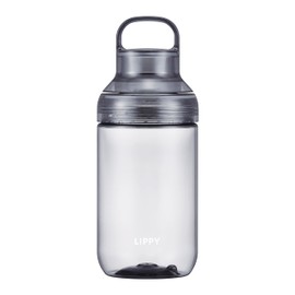 OSK LIPPY BC-700 Water Bottle, 23.7 fl oz (700 ml), Clear, Gray, Made in Japan, Easy to Wash, Handle & Washer, Lightweight, Room Temperature