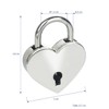 HMF Mini decorative padlock with key in heart shape, 3.9
