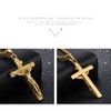 Rockyu Gold Cross Necklace for Men Stainless Steel 22 Inch