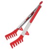 Upgraded Silicone Spaghetti Spoon & Pasta Tong,Non-stick Sturdy Pasta Fork