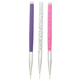 Ipetboom Fiber Nail Art Liner Brush Pen Set of 3 Nail Art Tools Manicure Supplies for All